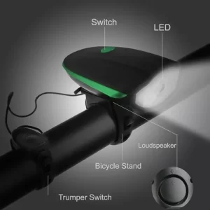 Luz blanca con pito para bicicleta